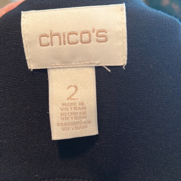 Chico’s Black Blazer Gold Zippers - Picture 6 of 6